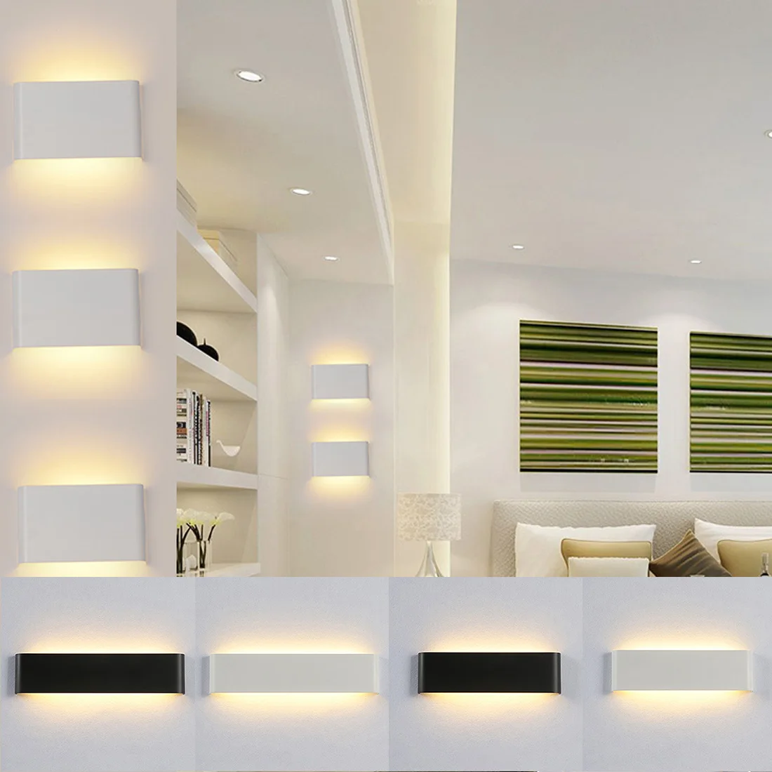 creative Modern minimalist LED aluminum lamp bedside lamp wall lamp room bathroom mirror light