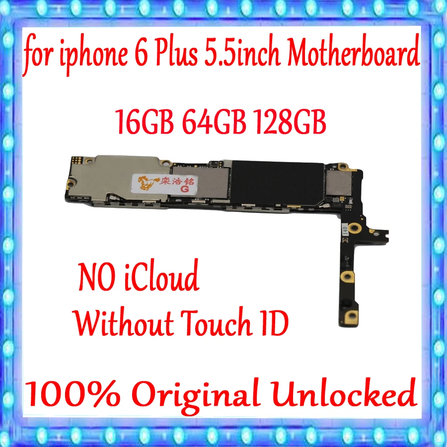 Полностью разблокированная материнская плата для iPhone 6 Plus 5 дюйма с/без Touch ID MB