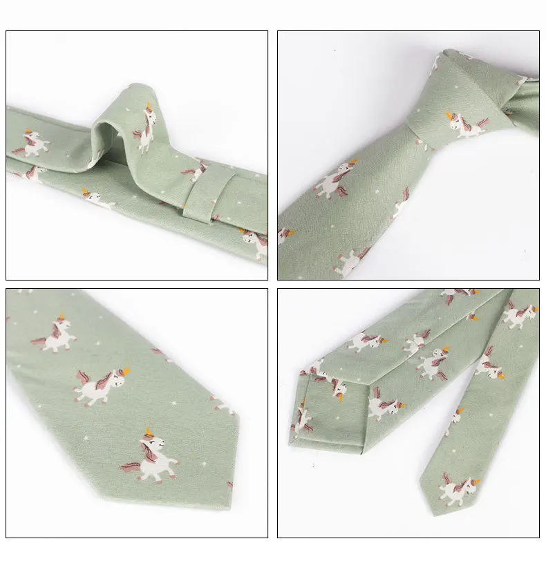 Новинка мужской корейский Повседневный Модный хлопковый галстук с принтом Harajuku японский wo мужской галстук мультфильм хлопок галстук ins