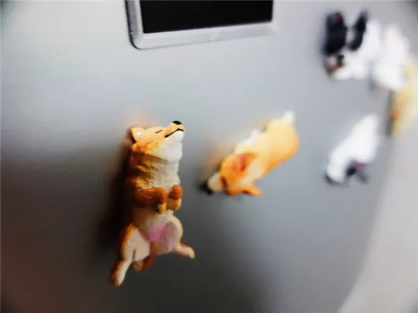 Cute Lazy Sitting Pets Animals Tiger Rabbit Dog Cat Lifelike pvc toys fridge magnets - Buyer's Show 3