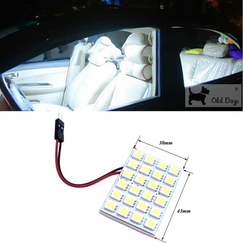 

20Set T10 W5W BA9S C5W Festoon with 3 Adapters 24SMD 24 smd 5050 LED reading Panel Lights Car styling interior Dome light lamp