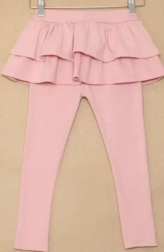 V-TREE, новинка года, модные леггинсы для девочек, многослойная юбка-пачка, штаны, леггинсы для девочек, тонкие и плотные леггинсы для малышей - Цвет: thin pink