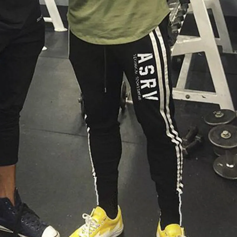 2019 Spring Autumn New High Quality Men's Sweatpants Man Slim Gyms Fitness Joggers Workout Trousers Male Casual Cotton Pants