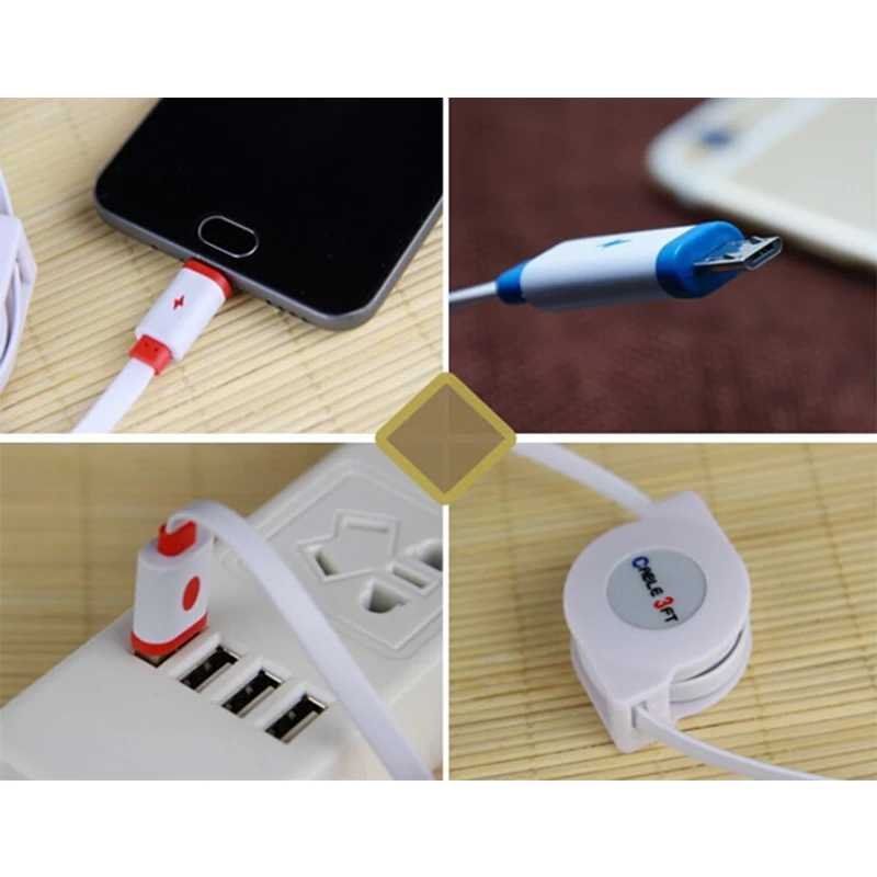 1 м 2 3 а Высокоскоростной Выдвижной Micro USB кабель для синхронизации данных