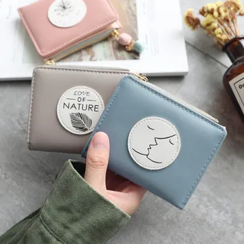 

Women Short PU Leather Wallet Zipper Hasp Purse Small Change Card Holders Best Sale-WT