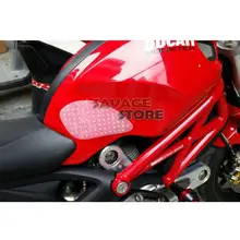 Для DUCATI MONSTER 659 696 796 1100/S/EVO Тяговая накладка на бак мотоцикла боковая газовая защита на колено противоскользящая наклейка 3 м черный