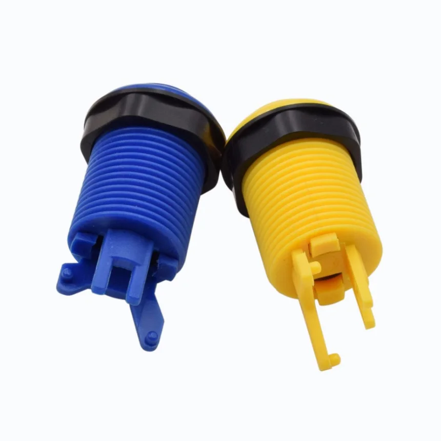6 PCS High Quality Push Arcade Button Jamma Game Long Push Microswitch for Arcade Game Machine DIY Mult Color