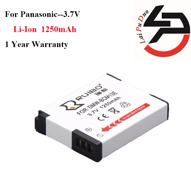 

1250mah 100% brand new Replacement Camera Battery For Panasonic DMW-BCM13 BCM13E DMC-FT5K DMC-TZ40R DMC-ZS30K DMC-TS5