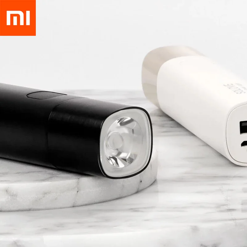 Xiaomi SOLOVE power Bank 3000 мАч USB Внешняя аккумуляторная батарея яркость EDC фонарик портативный мини светодиодный фонарь