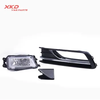 

Front Left Bumper Fog Light Grille &Fog Light Set For V-W Passat NMS 2016-2017