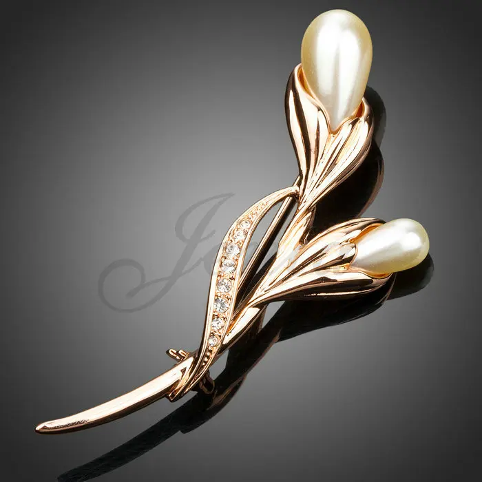 Jenia New Fashion Gold Color Rhinestone Opal Tree Brooch Pins for Women