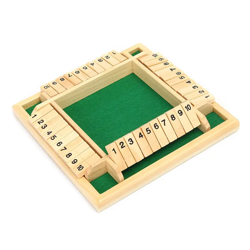 

Traditional Shut the Box Game Wooden Board Number Drinking Dice Toy Family Game Funny Entertainment Board Game