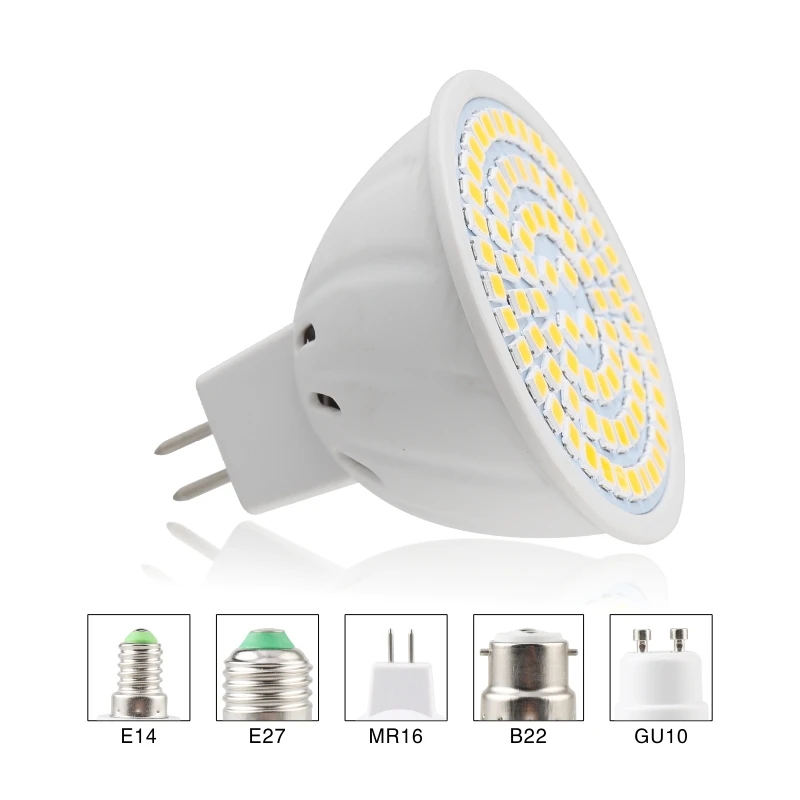 LATTUSO 6 unids/lote Lampada LED Bombilla E27 E14 GU10 B22 MR16 110 V 220 V Bombillas LED lámpara proyector 48 60 80 LED Lampara luz del punto LATTUSO 6 unids/lote Lampada LED Bombilla E27 E14 GU10 B22 MR16 110 V 220 V Bombillas LED lámpara proyector 48 60 80 LED Lampara luz del punto