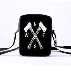 Индивидуальные Женские crossbody сумка черный белый письмо шаблон печати Дамы crossbody сумка Повседневная 23 см * 17 см * 5 см