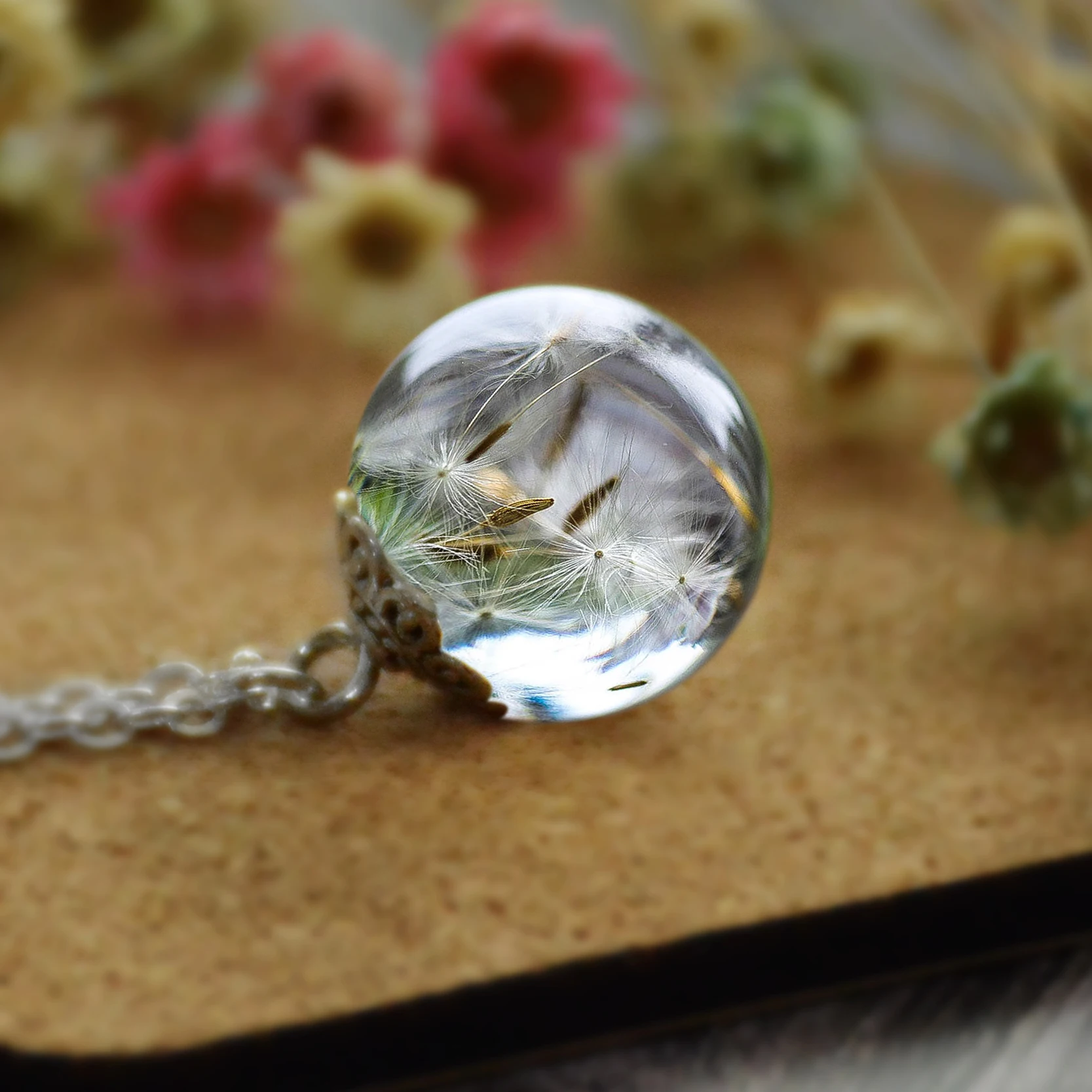 

Dandelion Resin Pendant Great Gift for Best Friend Real Dandelion Statement Necklace Jewelry Making Pendant Valentine's Day Gift