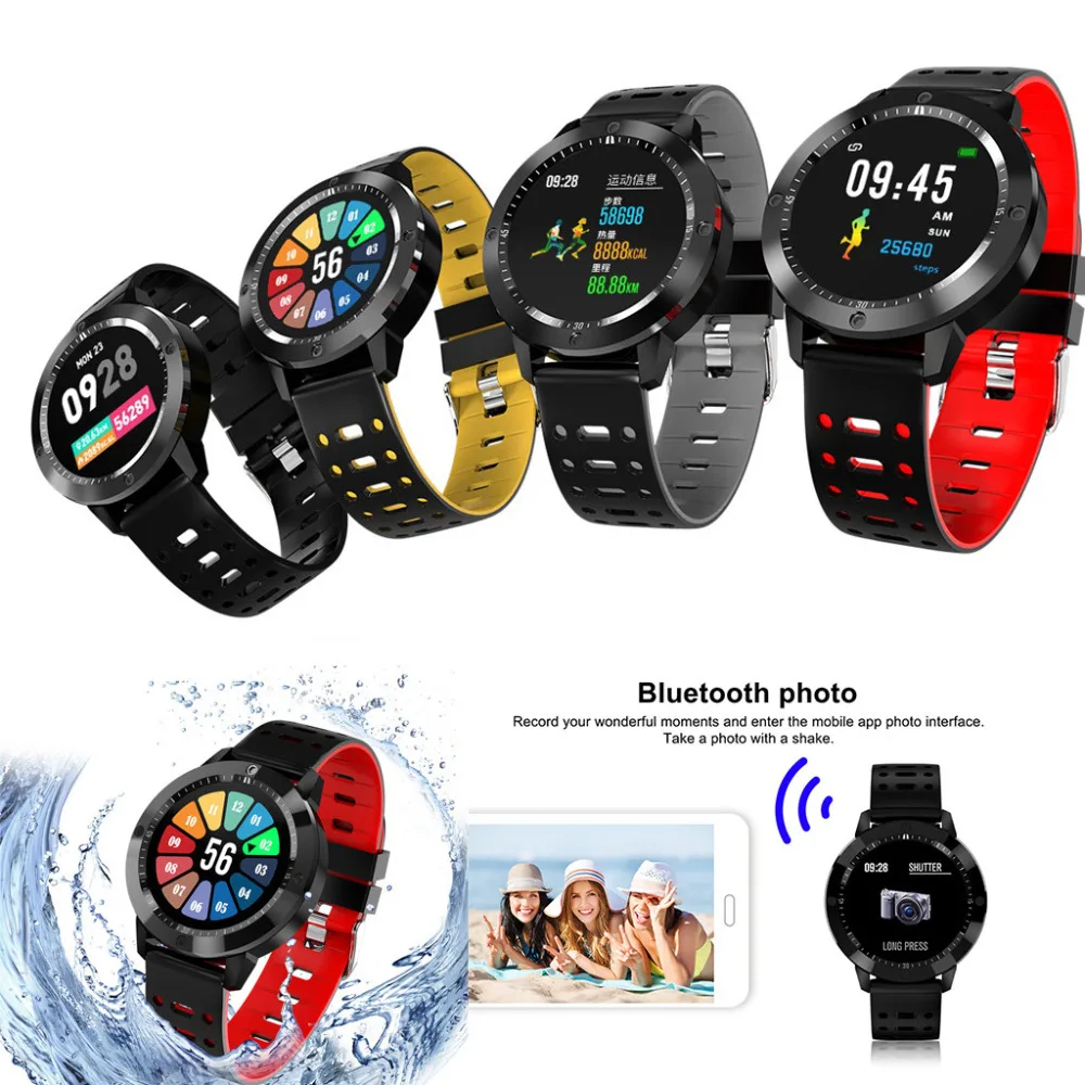 2019 Fashion design men 1.33inch IPS TFT Screen Heart rate /Blood Pressure /Blood Oxygen Monitor IP67 Waterproof Smart Watch