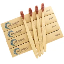 DR. PERFECT DR. PERFECT 100 шт./лот уход за зубами мягкая щетина Экологичный Деревянный бамбук язык зубная Щетка скребок