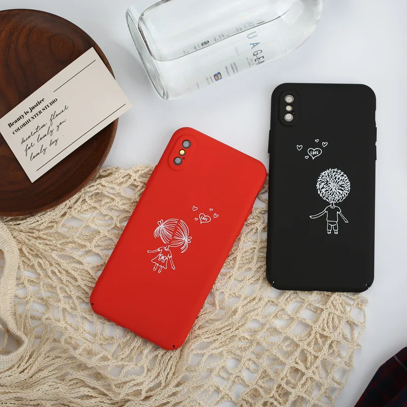 Pybth Boys and girls Phone Case For iphone X 6S 6 7 8 Plus Cover red Hard PC Back |
