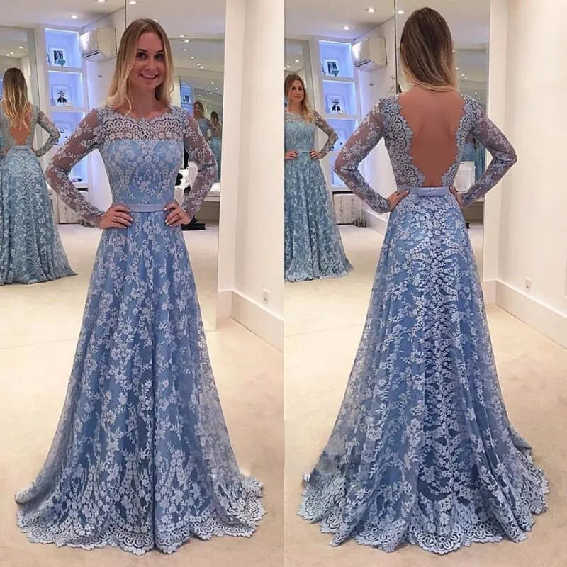 vestidos de renda manga longa para festa