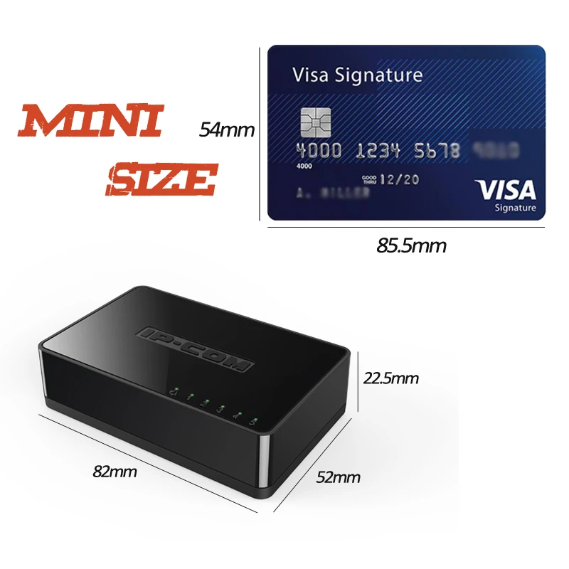 

5 Port Mini 10/100Mbps Fast Ethernet Network Switch Hub LAN rj45 lan hub internet splitter Small and Smart Plug and Play