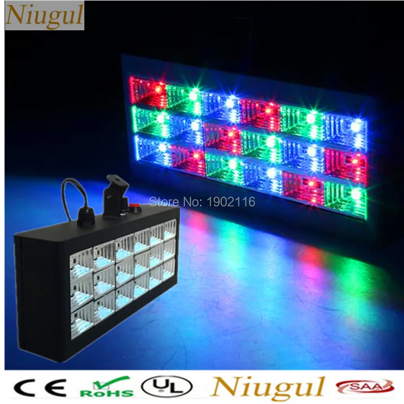 

18pcs LEDs Strobe Flash Light /Portable Auto Running Sound Control Speed Adjustable For Stage Disco DJ Home Party KTV Wedding