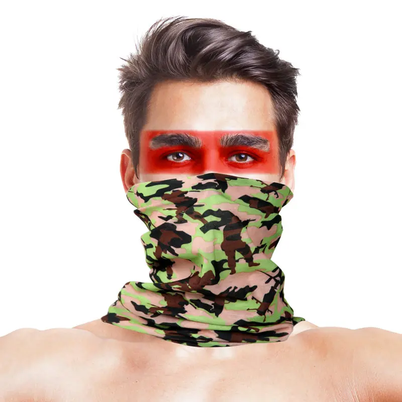 Цифровой камуфляж платок головной убор шарф УФ Защита маска для лица бандана для мужчин женщин Multi Используется повязка-труба женщин - Цвет: 036