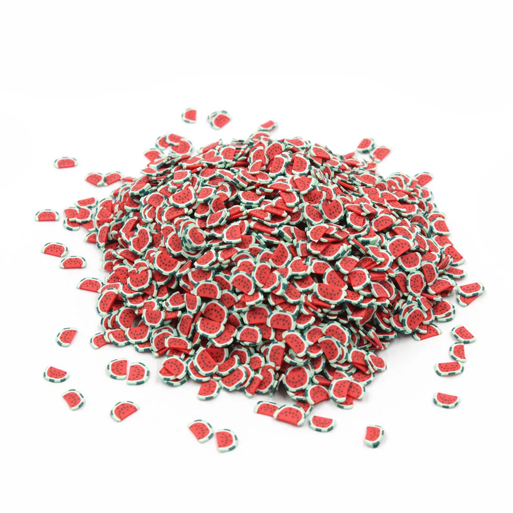 Slices N 1000 шт./пакет Фрукты Fimo игровое тесто ломтики дополнение, Чарующее ювелирное пушистый Slime Сделай Сам полимера прозрачный глины декоративная обсыпка игрушки Шпатлёвки нейл-арта - Цвет: Slices N