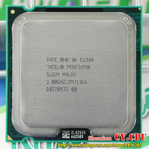 Процессор Intel Pentium E6300 cpu 2,8G(2,8 ГГц/2 м/1066 ГГц) Socket 775