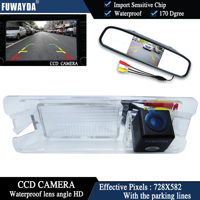 FUWAYDA Color CCD Chip Car Rear View font b Camera b font for Nissan March Renault