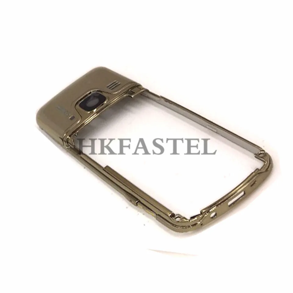 Middle cover Gold Hkfatel корпус для Nokia 6700 классический 6700c мобильный телефон средняя рамка чехол с объективом камеры Замена запчастей - Цвет: Middle cover Gold