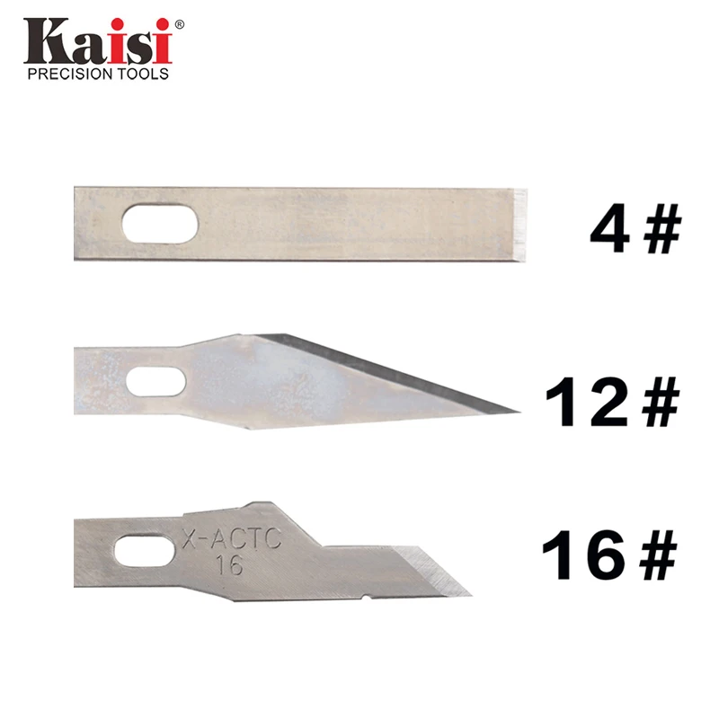 Kaisi 4#6#12,#10 шт./компл. точность Сталь лезвие гравировальный Скульптура Ножи скальпель, режущий инструмент для ремонта печатных плат