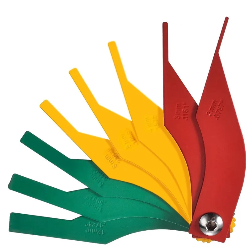 8pcs Brake Lining Thickness Metric Gauge Measure Pad Thickness Tool Set