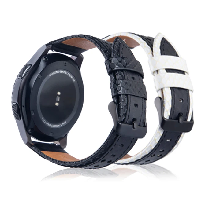 22 20 мм кожаный ремешок для Samsung Gear sport S2 S3 Classic Frontier galaxy watch 42 46 huami amazfit bip Pebble Time |