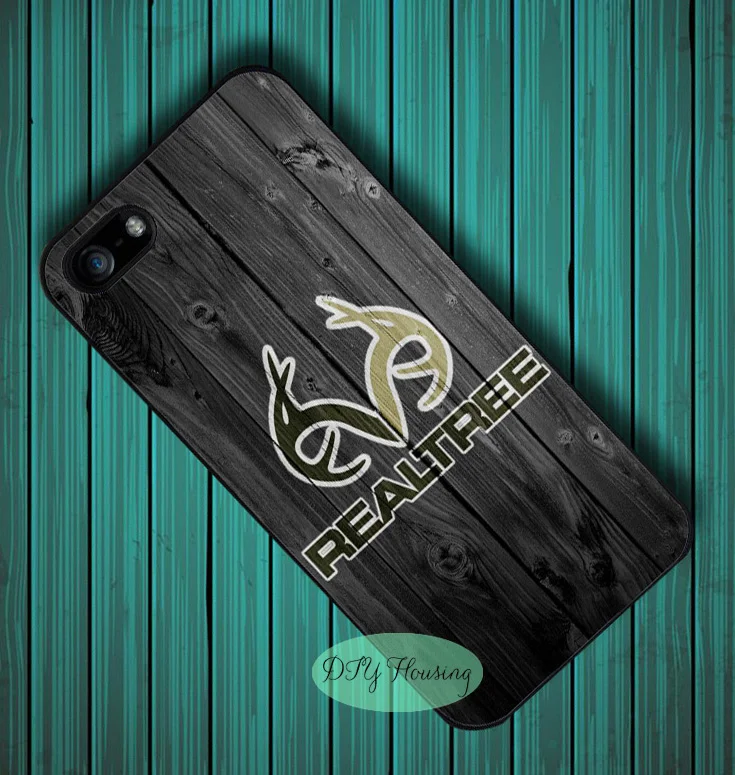 Realtree логотип на дерево чехол для iPhone X 4S 5 5S SE 5C 6 6S 7 8 плюс Samsung J7 s4 S5 Mini S S8 S9 Edge Plus