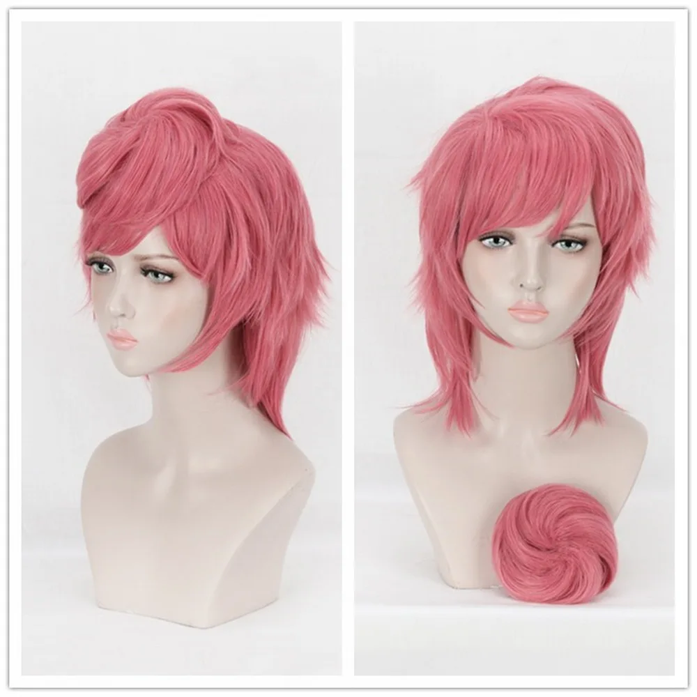 

JOJO Bizarre Adventure Golden Wind Trish Una Cosplay Wig Anime Pink Synthetic Hair Halloween Costume Party Play Wigs