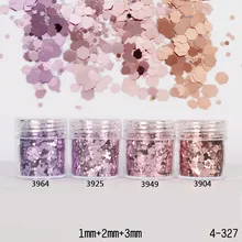 1 коробка фиолетовый золотой розовый блеск для ногтей порошок блестки смешанные блестки для ногтей Блестящий порошок украшения для ногтей