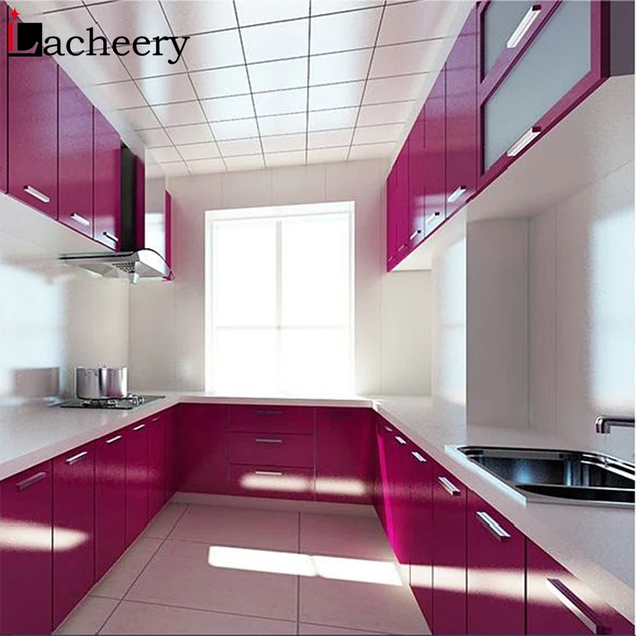New 40cm Width Self Adhesive Wallpaper Cupboard Furniture Renovation Vinyl Films Cover Kitchen Cabinet Wall Stickers Home Decor