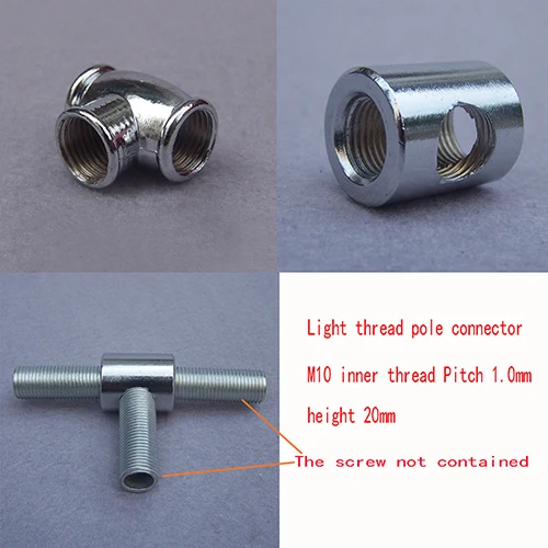 

M10 lighting hollow screw nut 20mm height connector inner thread head steel pole ceiling DIY LED crystal light wall lamp