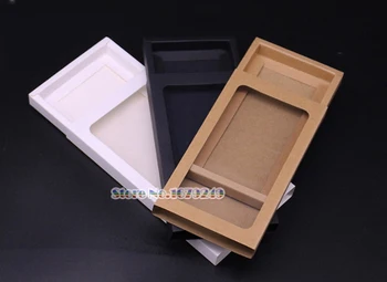 

black/kraft/white mobile phone case paper box with window gift box package for favors/mobile phone case display 100pcs