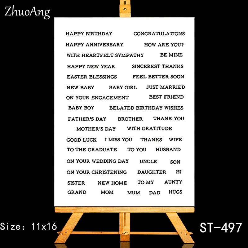 ZhuoAng с новым годом наилучшие пожелания прозрачные штампы/уплотнения для DIY