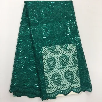 

African Tulle Lace Fabric With Sequins Royal blue / Yellow / Fushia /White African French Lace Fabric High Quality Organza Lace