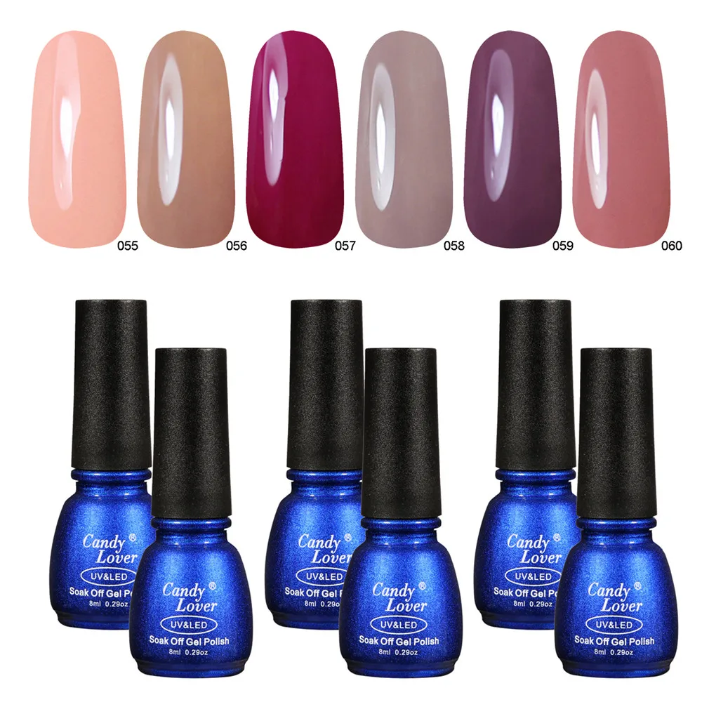 

Candy Lover Gel Nail Polish Set 8ml 6pcs/Set 240 Colors Hot Sale Lacquer UV Gel Soak Off Polish Long Lasting Led Gel Varnish