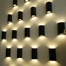 10 шт. IP65 Открытый водонепроницаемый дорожный столбик COB светодиодный настенный светильник с двойной головкой, балкон, садовый светильник 6 Вт, теплый белый свет, холодный белый свет