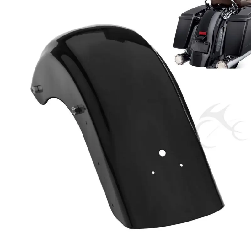 Black CVO Style Rear Fender For Harley Davidson Touring Street Electra