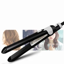 Дропшиппинг выпрямитель для волос 2 в 1 выпрямление щипцы для завивки отрицательная защита плоское железо Лидер продаж волосы инструмент для укладки