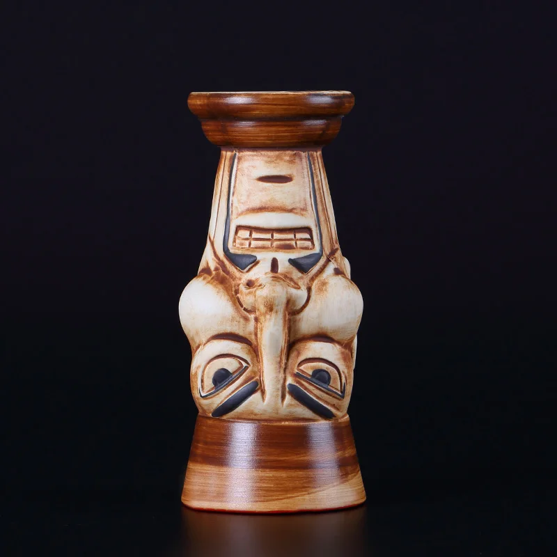 Матовое моделирование зомби Коктейльная керамическая чашка tiki кружка для вина 470