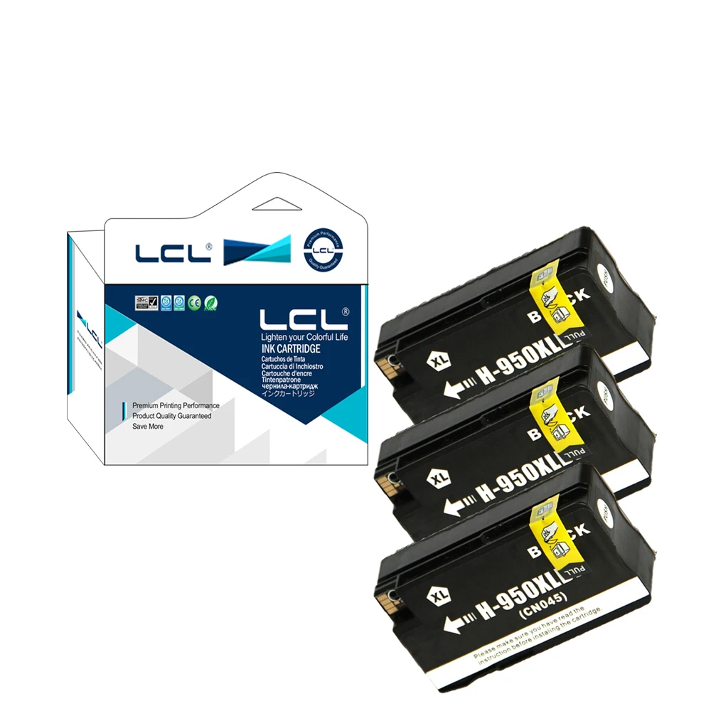 

LCL 950XL 950 XL (3-Pack) Black Ink Cartridge Compatible for HP Officejet Pro 251dw/276dw/8100/8600/8610/8620/8630/8640/8650