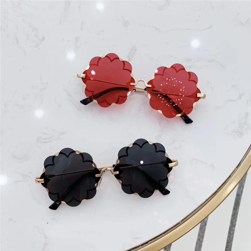 Iboode новые детские солнцезащитные очки в форме цветка Gafas Детские UV400 детские солнцезащитные очки для девочек и мальчиков модные многоугольные Металлические оттенки