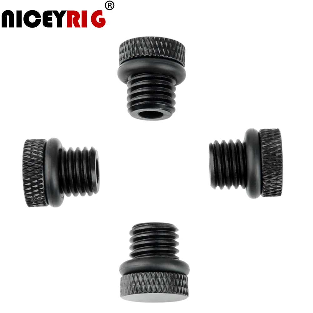 

NICEYRIG 15mm Rod Stopper 15mm Rod Cap Screw 15mm Rod Dust-Proof Rig Shoulder Rig DSLR Camera Rig Aluminum Alloy Screw Pack of 4