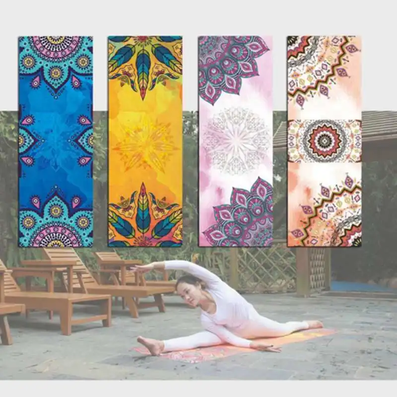 

Issue Printed Pattern Yoga Mat Towel Sport Fitness Gym Exercise Pilates Workout Portable Training Cover Blanket Soft Towel